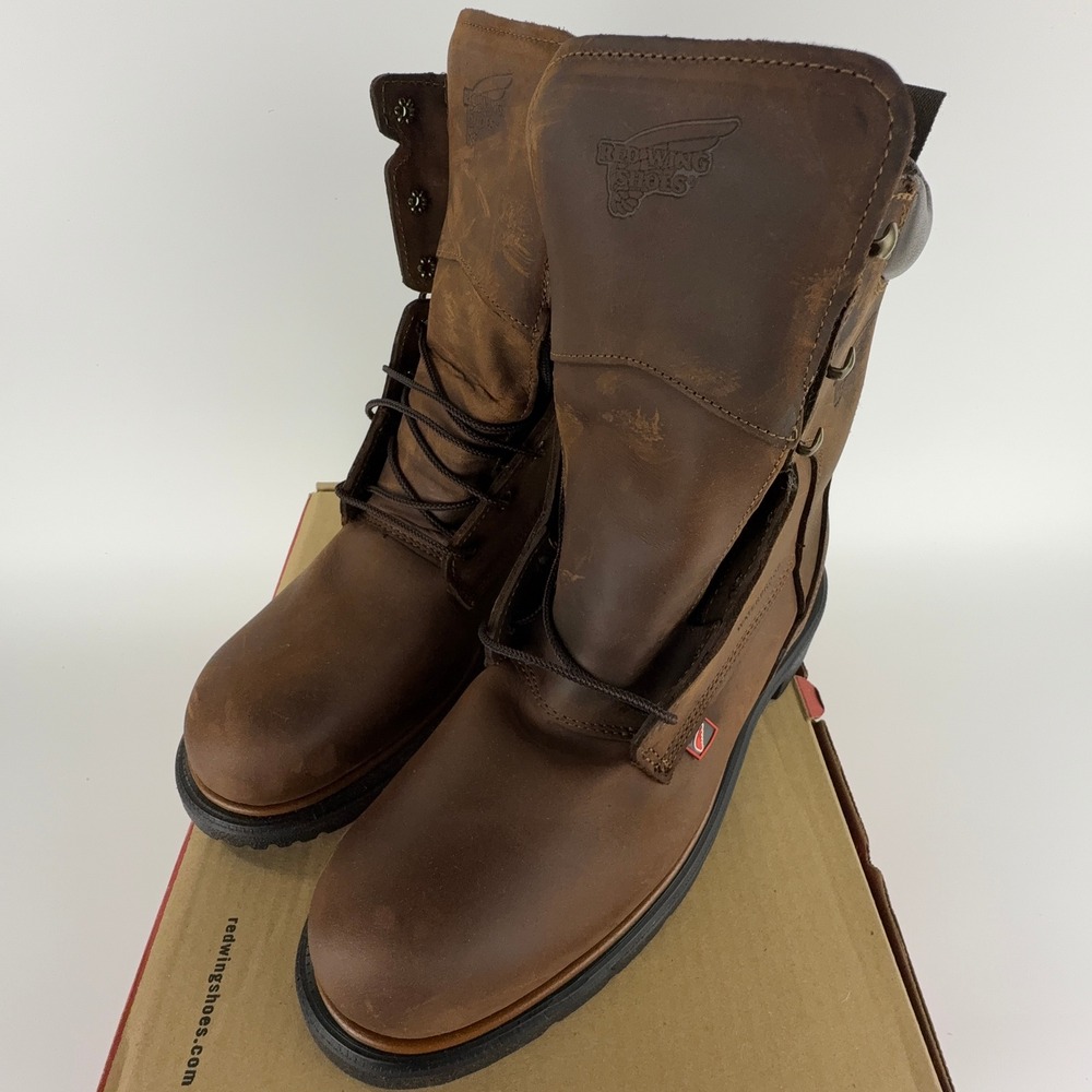 Red Wing 400 DynaForce‎ 8" Waterproof Soft Toe Boots Mens 8.5D NIB
